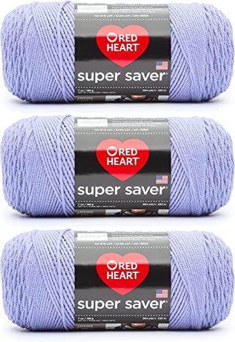 Image of Red Heart Super Saver Light Jasmine Yarn - 3 Pack of 7oz /198g - Acrylic - 4 Medium (Worsted) - 364 Yards - Knitting /Crochet