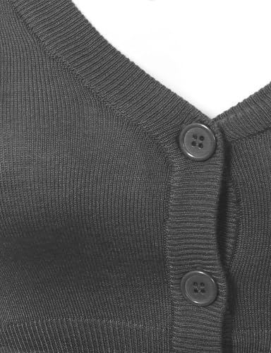Image of Allsense Women's Cropped Bolero Shrug Cardigan | 3 /4 Sleeve, Button Down, Lightweight Knit Sweater