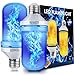 AIZHIWENG LED Flame Light Bulbs, 4 Modes Fire Light Bulbs, E26 Base Flame Bulb, Christmas Decorations Outdoor Indoor Home, Christmas Lights Bulbs (Blue, 2 Pack)