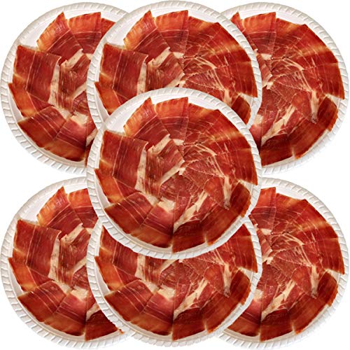 7 Platos de Jamón Serrano Gran Reserva Cortado en Tapas