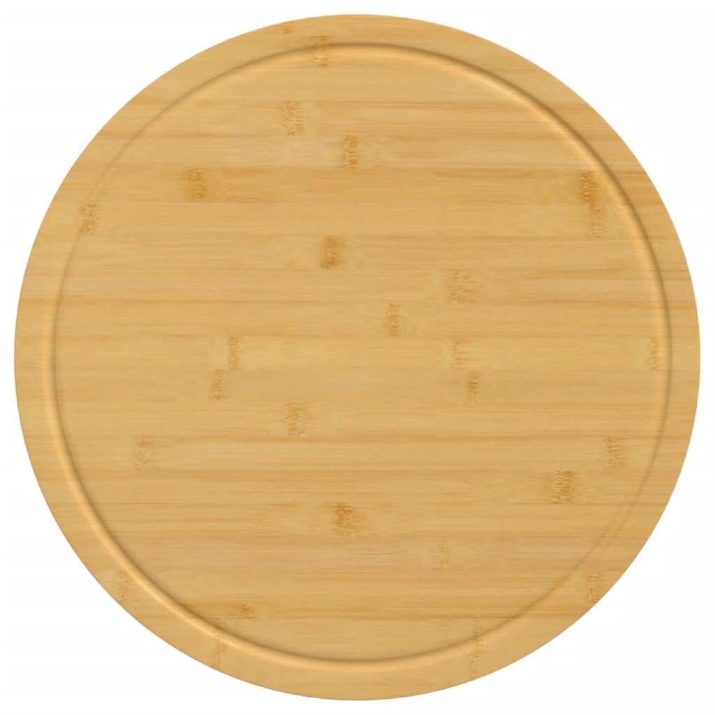 vidaXL Tablas de Cortar 6 uds bambú Ø30x1,5 cm, Tabla de Queso, Tabla de Cortar de bambú, Tabla de Cocina, Tabla de Servir, Tabla de Cortar Redonda