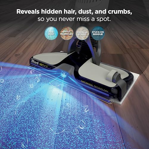 Image of Shark VACMOP Reveal Cordless Hard Floor Cleaner, Vacuum & Spray Mop, Powerful Suction, Lightweight, Illumination Light, 4 Disposable Pads, 12oz Pet Multi-Surface Cleaning Solution, Ivory, VM401IV