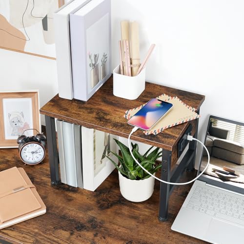 HOOBRO Desk Printer Stand with Charging, Storage Hook, and Under Desk Cart BF01