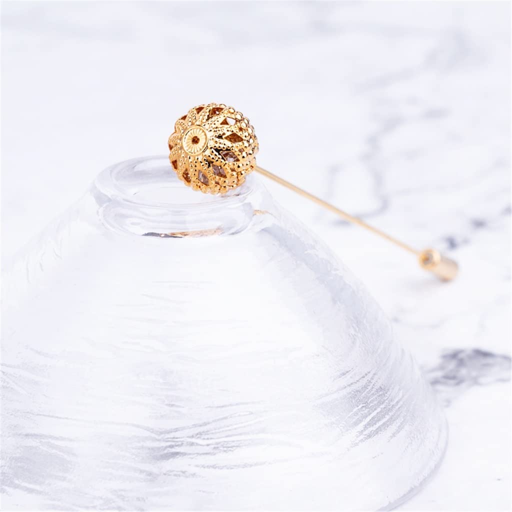 Brosche Hohlkugel Anstecknadel Brosche Damen Herren Anzug Hochzeit Kragen Pin Zubehör Geschenk