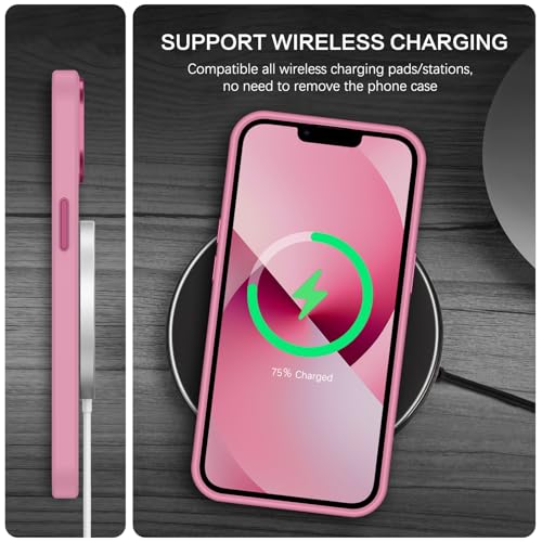 Coque iPhone 13 et 14 violette mate compatible MagSafe antichoc 6,1 pouces - 6