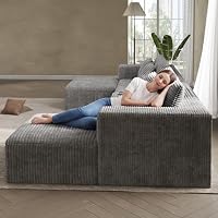 ONEMMLION 151" Oversized Cloud Sectional Couch for Living Room, Light Grey — image 7