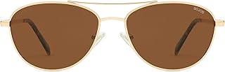 SOJOS Retro Polarized Aviator Sunglasses for Women Men Vintage 70s Style UV Protection Womens Mens Sun Glasses SJ1265 Global Recycled Standard Global Recycled Standard Global Recycled Standard