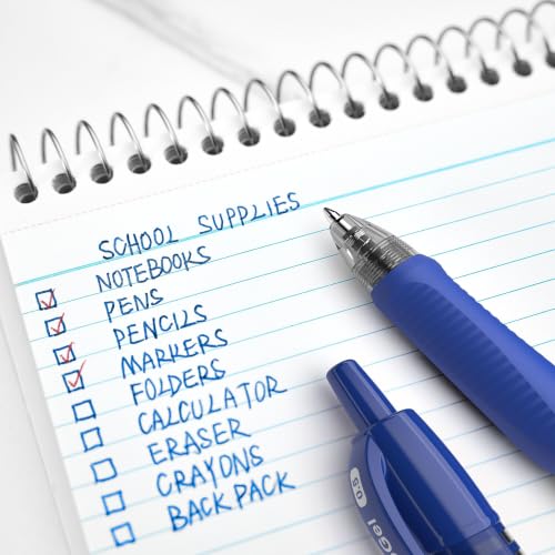 Image of STAPLES ProGel Retractable Gel Pen, Extra Fine Point, 0.5mm, Blue Ink, Dozen