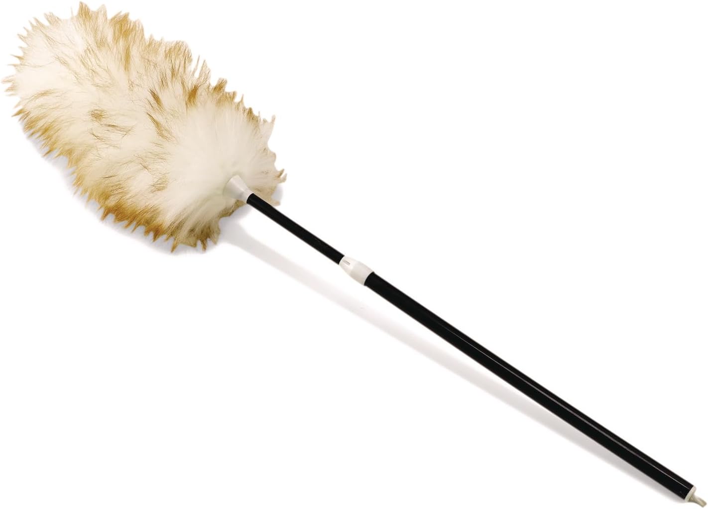 Lambswool Duster with Telescoping Plastic Handle, 30"- 42", Black, for Industrial/Professional Dusting of Large Spaces