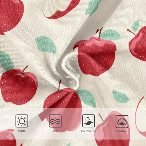 Wusikd Red Apples Slices Girls' Underwear Cotton Girls Briefs Soft Toddler Underwear 2T3