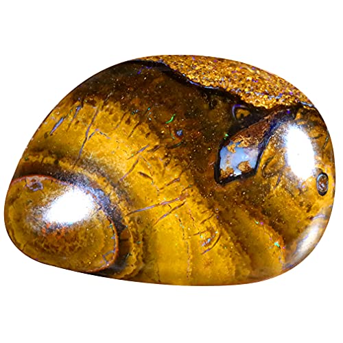 Pierre précieuse opale boulder d'Australie naturelle 25x18mm multicolore de 20.47 ct