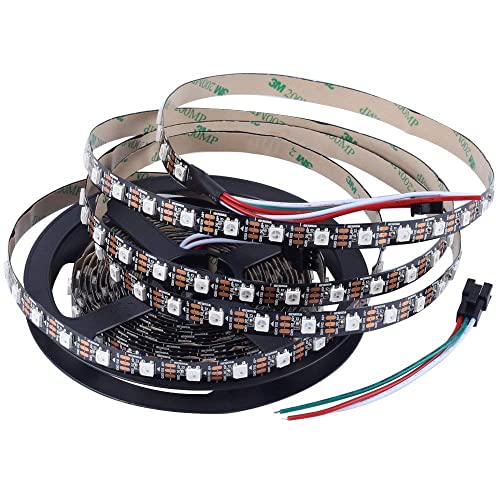 Image of WS2812B RGB Individually Addressable Pixel LED Strip- 5M New (16.4ft) - 60 LEDs /m - DIY Projects, Home Decoration,Lighting Effects [Needs 5V Adaptor & a Controller to Work]