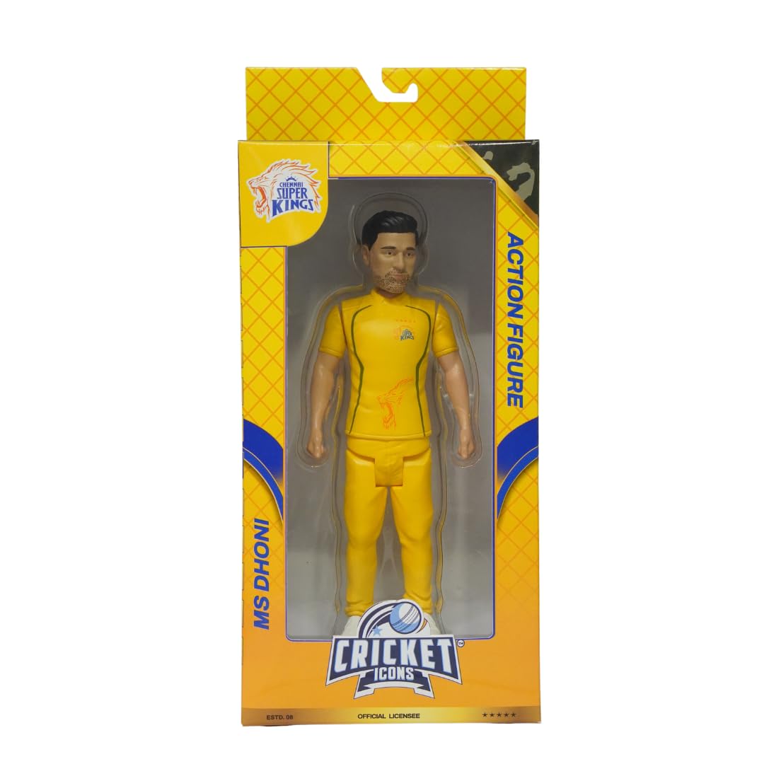 Action Figure, IPL Edition 360° Rotatable Head, Cricket Player for Fans & Collectors (7 inch MS Dhoni)-image-14