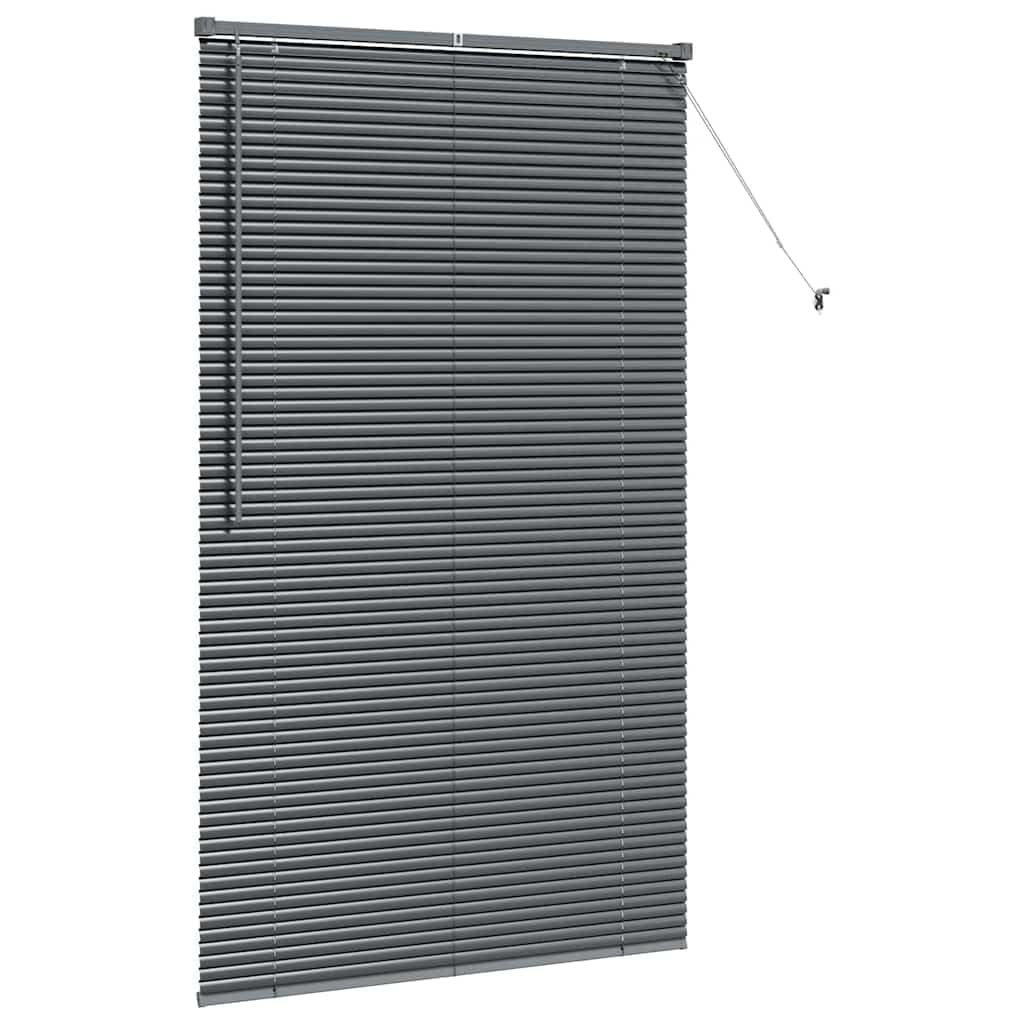 Store Vénitien Aluminium Gris Foncé 175 x 105 cm, Store Horizontal Intérieur pour Fenêtre de Salon, Cuisine et Bureau, Brise-Vue Réglable avec Cordon de Tirage