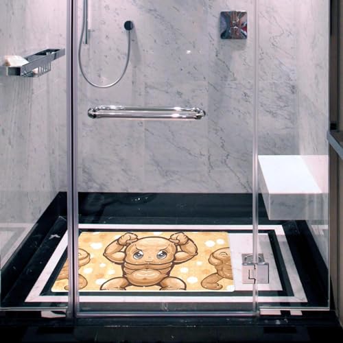 Tapis de bain original antidérapant rectonculaire avec ventouses de douche pour salle de bain - 7