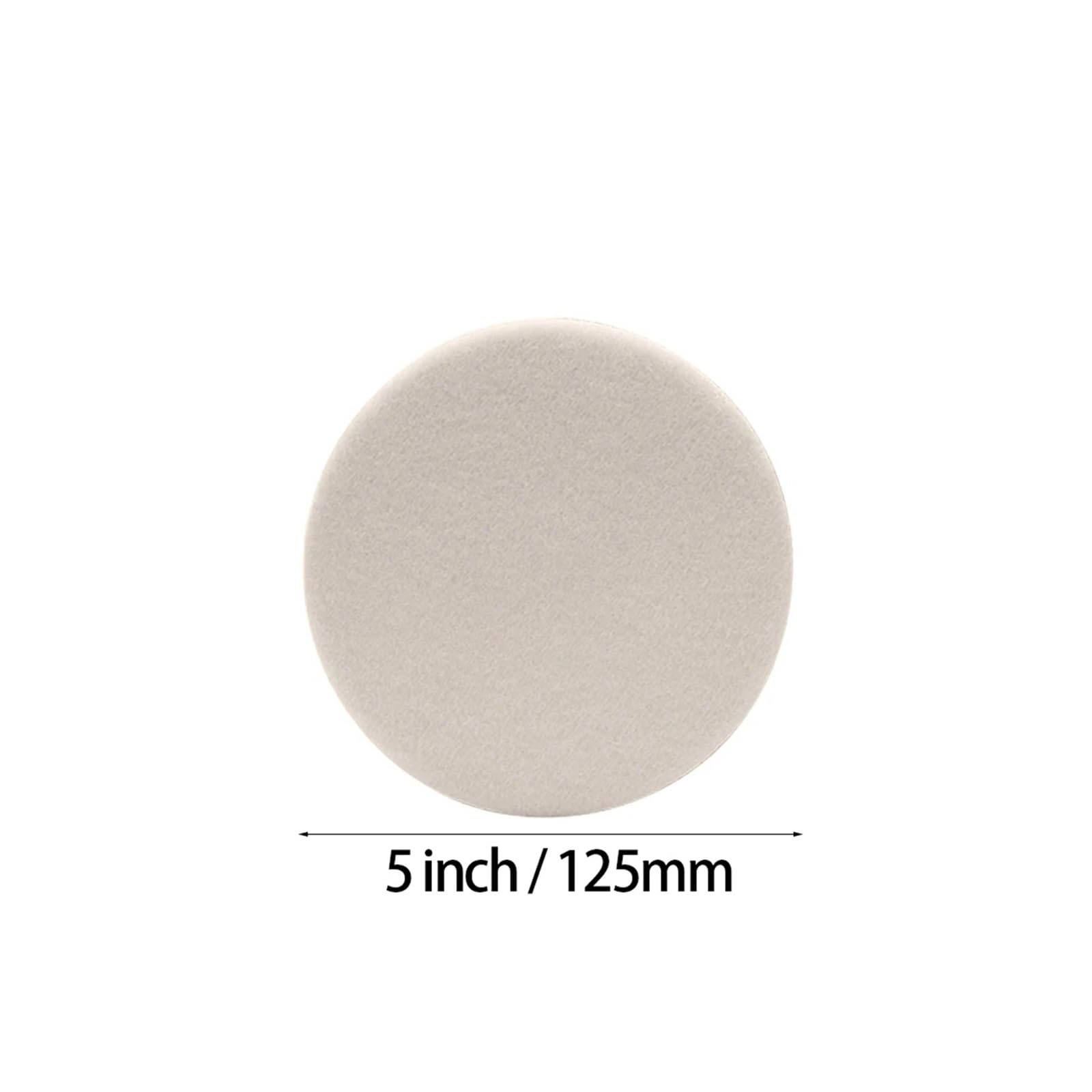 Discos pulidores de lana 5 almohadillas de pulido de fieltro de lana de 75 mm, 100 mm, 125 mm, 150 mm y 180 mm for ruedas de vidrio y acero inoxidable, herramienta for reparar arañazos.(5 inch)