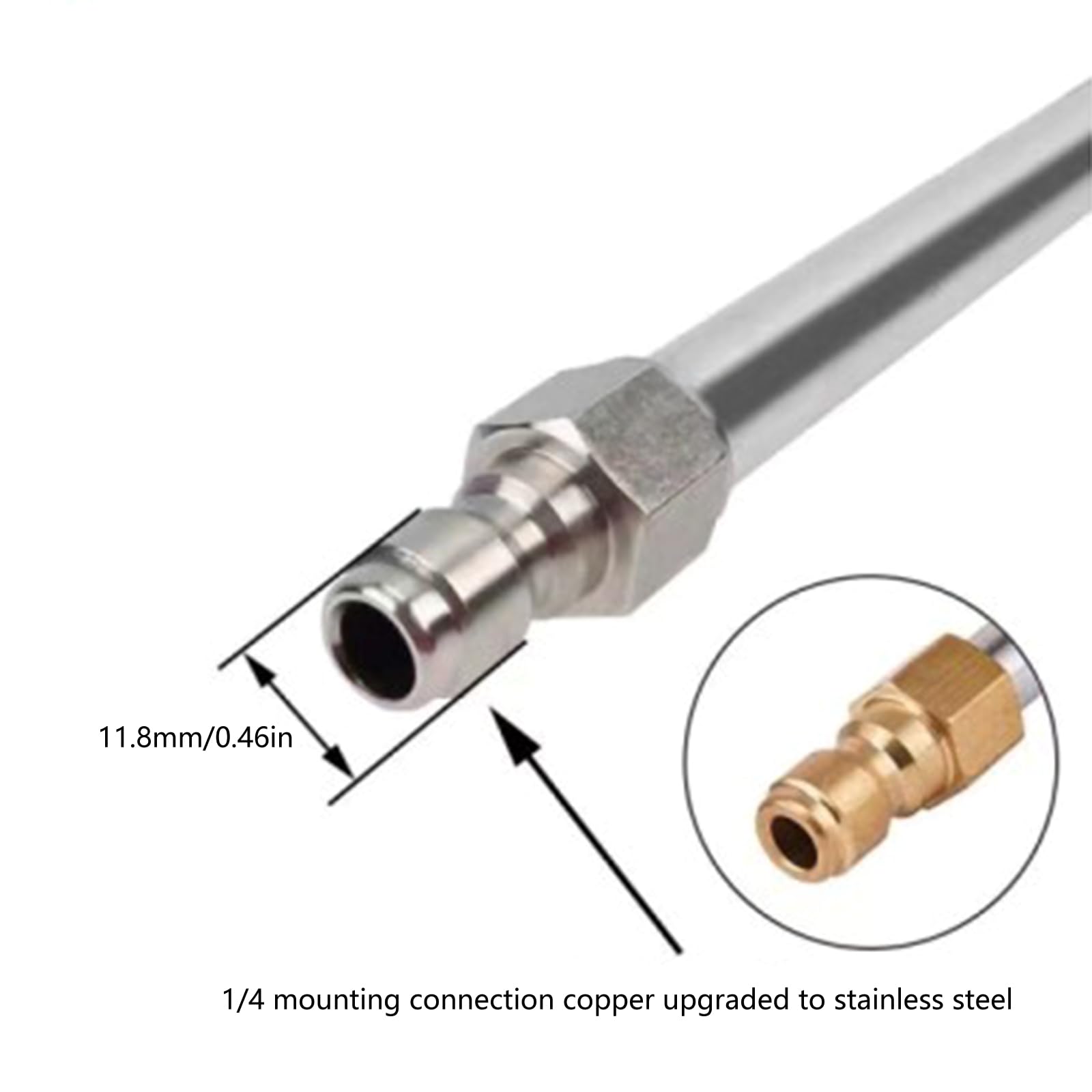 Kit di 10 lance per idropulitrice con 6 ugelli e aste curve in acciaio inox per il lavaggio