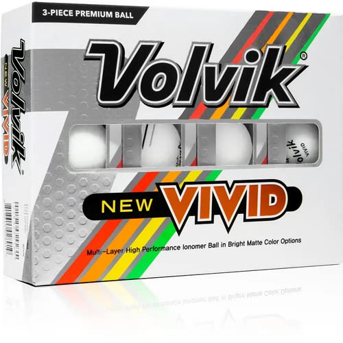 Volvik 2022 Vivid Matte White Monogram Golf Balls