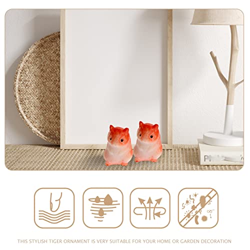 Yardenfun 10Pcs Cute Hamster Desktop Decor Home Ornament Hamster Ornament Miniature Animals Model Miniature Hamster Collection Animals Figurines Diy Bonsai Decor Mini Flowerpot Decor Brown #TOP1