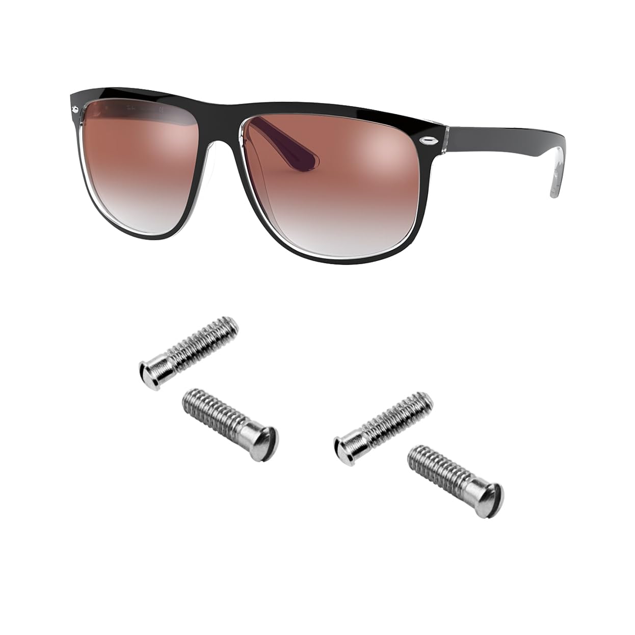 Replacement Screws for ray ban RB4147 4184 4190 4101 4175 Sunglasses Repair Kit (Set of 4),Screwdriver (Silver)