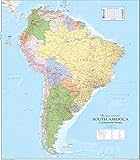 Le beau continent de l'Amérique du Sud est capturé ici dans le beau design de Global Mapping, la carte a été créée par Mary Spence MBE primée