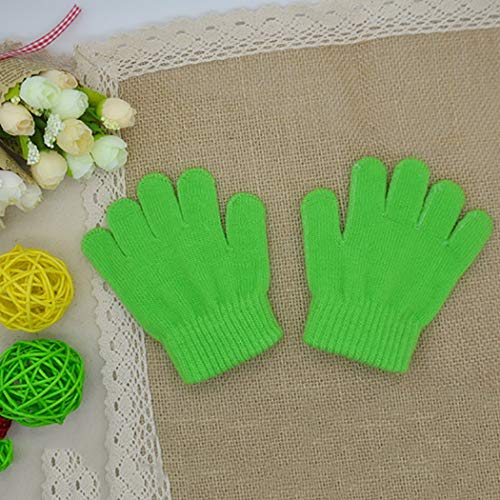 Aniwon 6 pares de luvas de malha infantis quentes elásticas unissex luvas de inverno luvas de dedo i