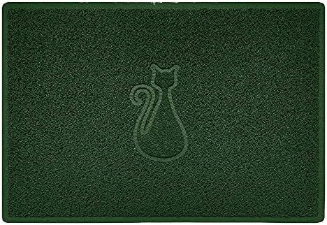 Nicoman CAT Embossed Shape Door Mat Dirt-Trapper Jet-Washable Doormat-(Use Indoor or Sheltered Outdoor)-(60x40cm/23.6x15.7inches, Small) Grey