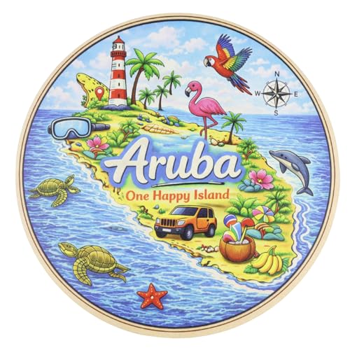 Imán mapa Aruba decorativo de vinilo 5.5 pulgadas miniatura 1