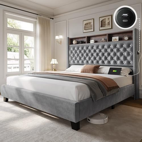 YITAHOME King Size Bed Frame with 58