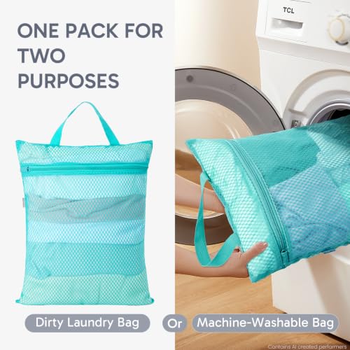 OlarHike Packing Cubes for Travel,Gifts for Women Mom,Anti-Tearing Suitcase Organizer for Luggage with Shoe & Hanging Toiletry Bag,Vacation Essentials & Accessories for Cruise Ship,10 Set,Turquoise by OlarHike - Used condition - Image 5