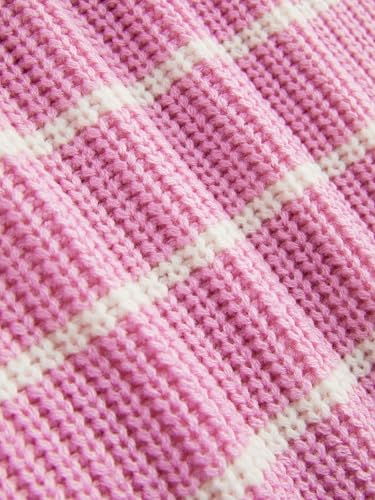 Image of CIDER Women's Cropped Striped Sweater Long Sleeve Crew Neck Trendy Pullover Tops