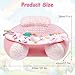 Alaoo Aufblasbarer Babystuhl, Babyschale für 3-36 Monate, tragbarer Säuglings-Luftpumpensitz, Babysitze zum Sitzen mit abnehmbarem Spieltablett, geeignet für drinnen und draußen, Rosa