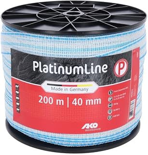 Ako PlatinumLine - Cinta adhesiva (200 m x 40 mm), color blanco y azul