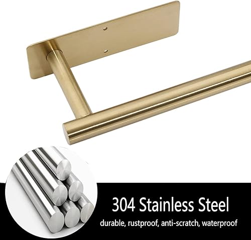 Miniatura 4 de Toalleros de papel para debajo del gabinete, autoadhesivos o perforados, soporte de rollo de papel de acero inoxidable SUS304 para montaje en pared,