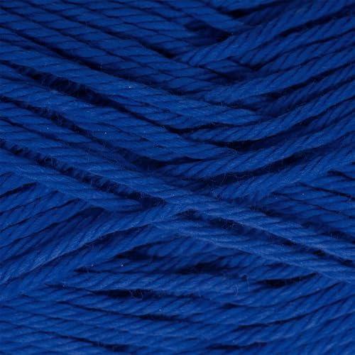 Image of Estako Royal Cotton, (4 Skeins Pack) 100% Mercerized Giza Cotton Yarn, Soft, Super Fino for Crochet and Knitting (4 x 1.76 Oz) / (4 x 137 Yrds) (5077 - Royal Blue)