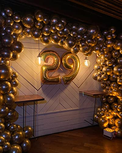 Image of KBZVNAF Gold Metallic Chrome Latex Balloons 50 Pack 12 inch