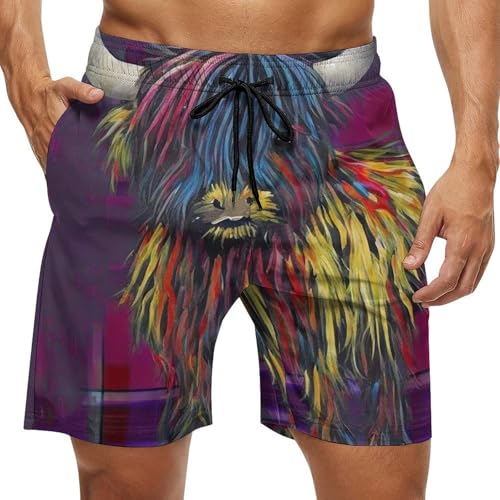 Mens Big Tall Swim Trunks Board Shorts Basic Swimwear with