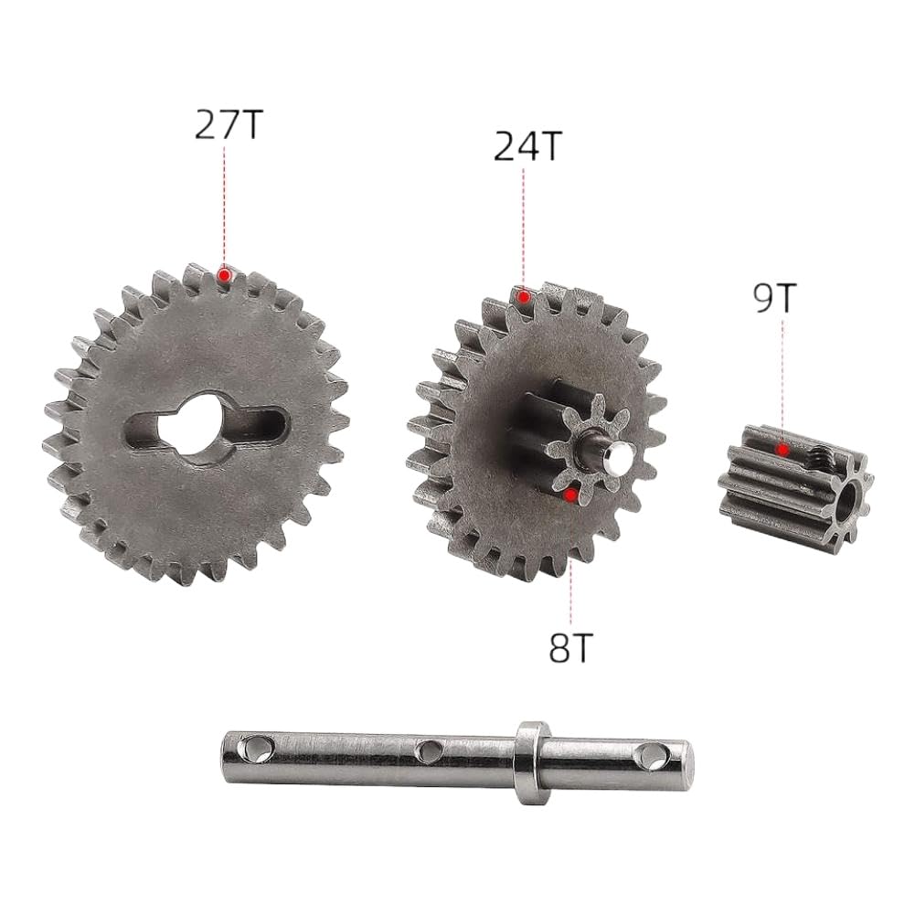 Caja de Cambios de transmisión de Aluminio para II III 1/10 Crawler, Centro de Gravedad bajo, Engranaje de chasis de Metal Ligero B, Compatible con(Orange)