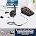 AGPtEK Corded Telephone with Headset & Dialpad for House Call Center Office - Noise Cancellation