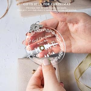 Zunon new home ornament 2024 christmas house decor married wedding decoration ornaments newlywed holiday keepsake decor party gifts 3 christmas tree new home  urban country home decor