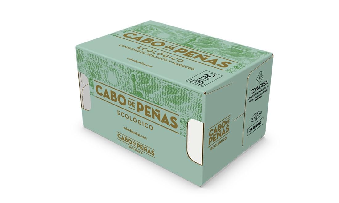 Pack 6 Ventresca de Atún Claro Cabo de Peñas Bio 111 g, 666 g total, en aceite de oliva virgen extra ecológico, conserva gourmet de textura suave y empacada a mano.