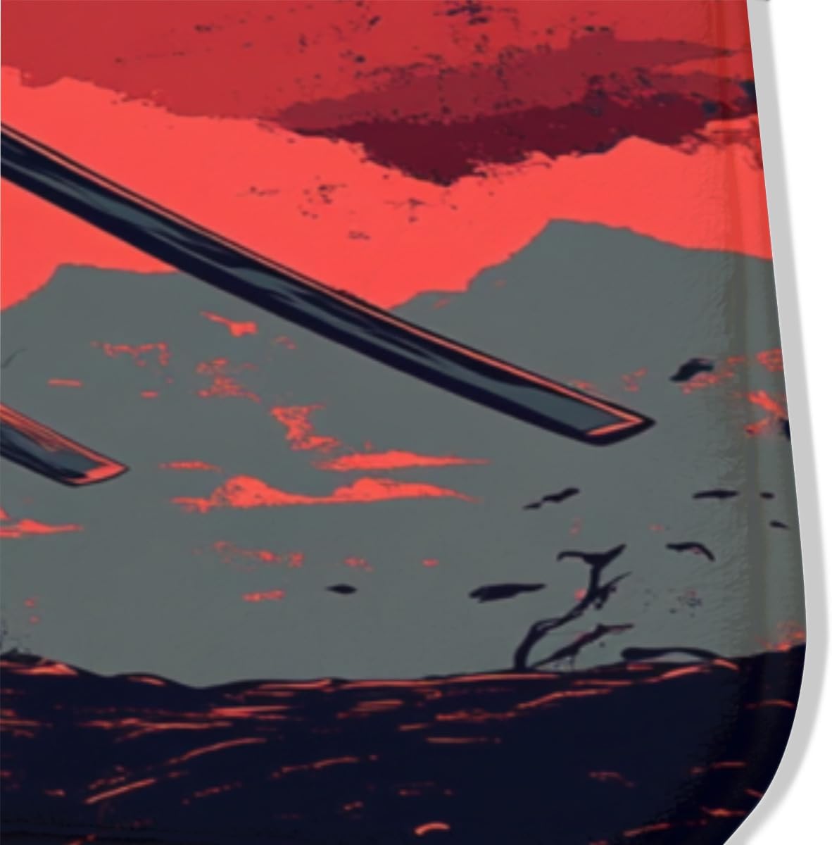 Red Sun Warrior Carpet, Anime Area Rug, Suitable for Bedroom Living Room Entrance, Asian Antique Floor mat, Indoor Floor Home Decor Rug, Machine Washable Non-Slip Soft Printed Rugs 5' x 6'8''