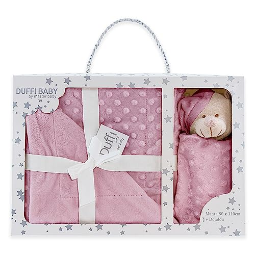 variouss Manta de Burbuja para Bebe y Dou Dou Osito (Rosa Maquillaje)