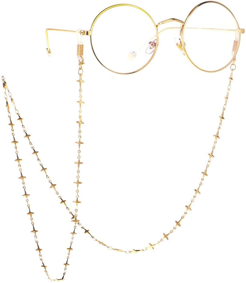 [ASDFX] 眼鏡 ストラップ ネックレス 首の多目的ロープや持ち運びが簡単で使いやすいとさんレトロなメガネチェーン ファッション