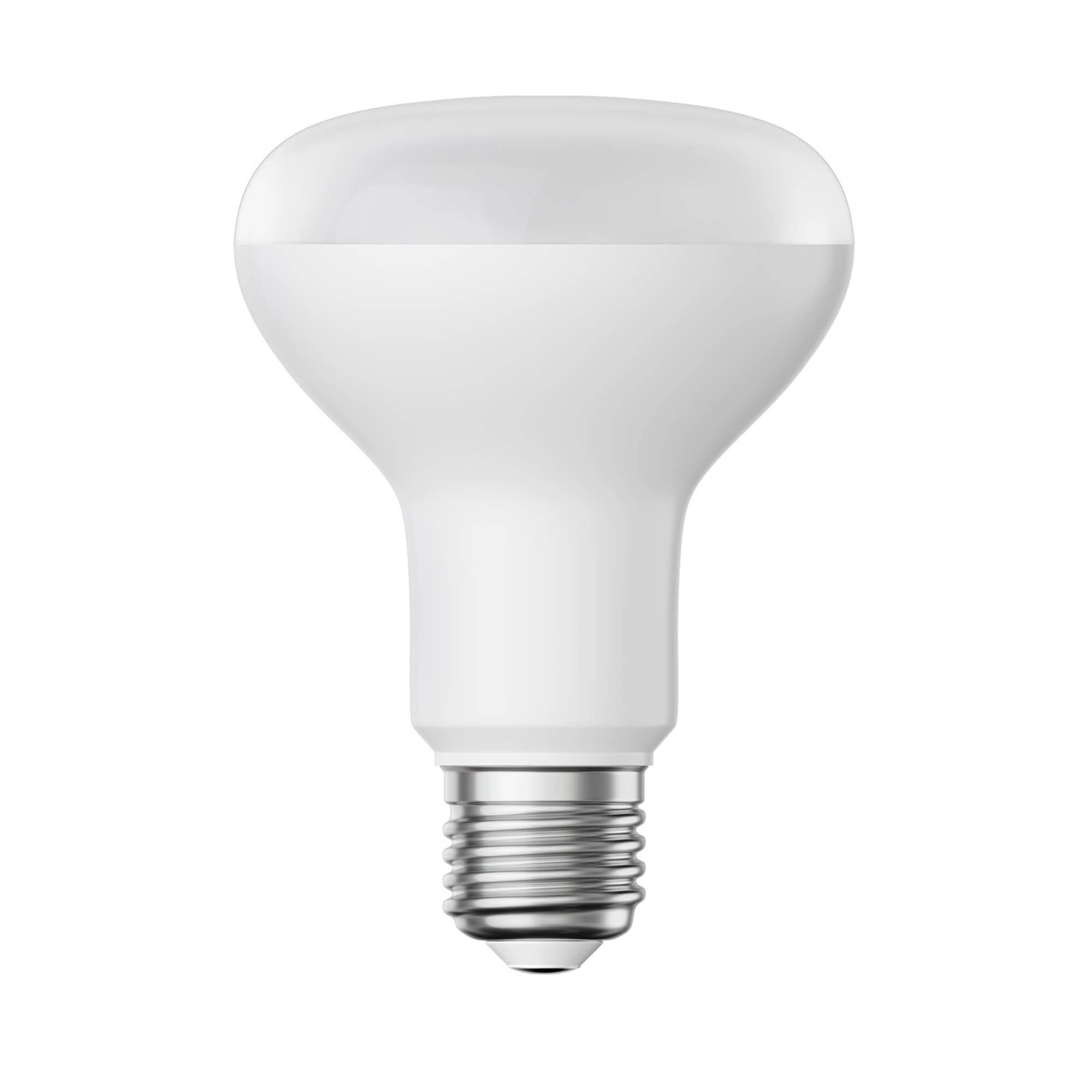ledscom.de 4x E27 LED RGB Leuchtmittel, R80, warmweiß - kaltweiß (2700-6300 K), 9,9 W, 950lm, Smart Home, WLAN, Alexa, matt