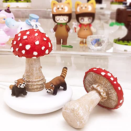 Howfield Mushroom Decor Outdoor Garden Statue - Resin Miniature Figurines Fairy Garden Accessories Decor Lawn Ornaments #TOP4