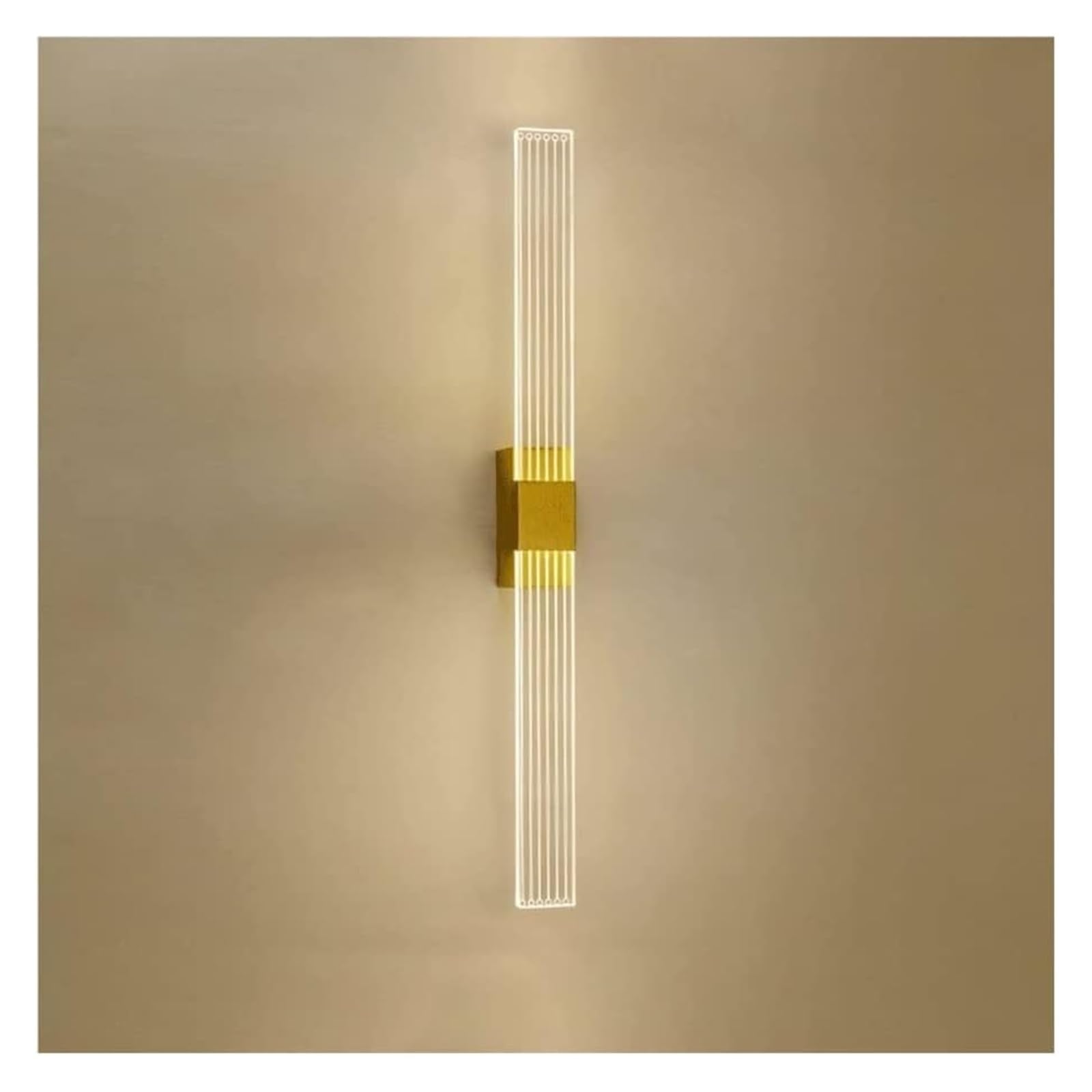 Jybnbbe Gold Long Strip Acrylic Wall Lamp, Minimalist Interior Decoration Copper Veneer,Chandelier,-55Cm