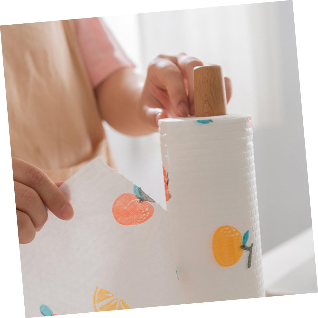 POPETPOP 4rotoli Strofinacci USA e Getta Biodegradabili Pulizia Cucina e Finestre Flessibili e Resistenti per Mobili e Banconi