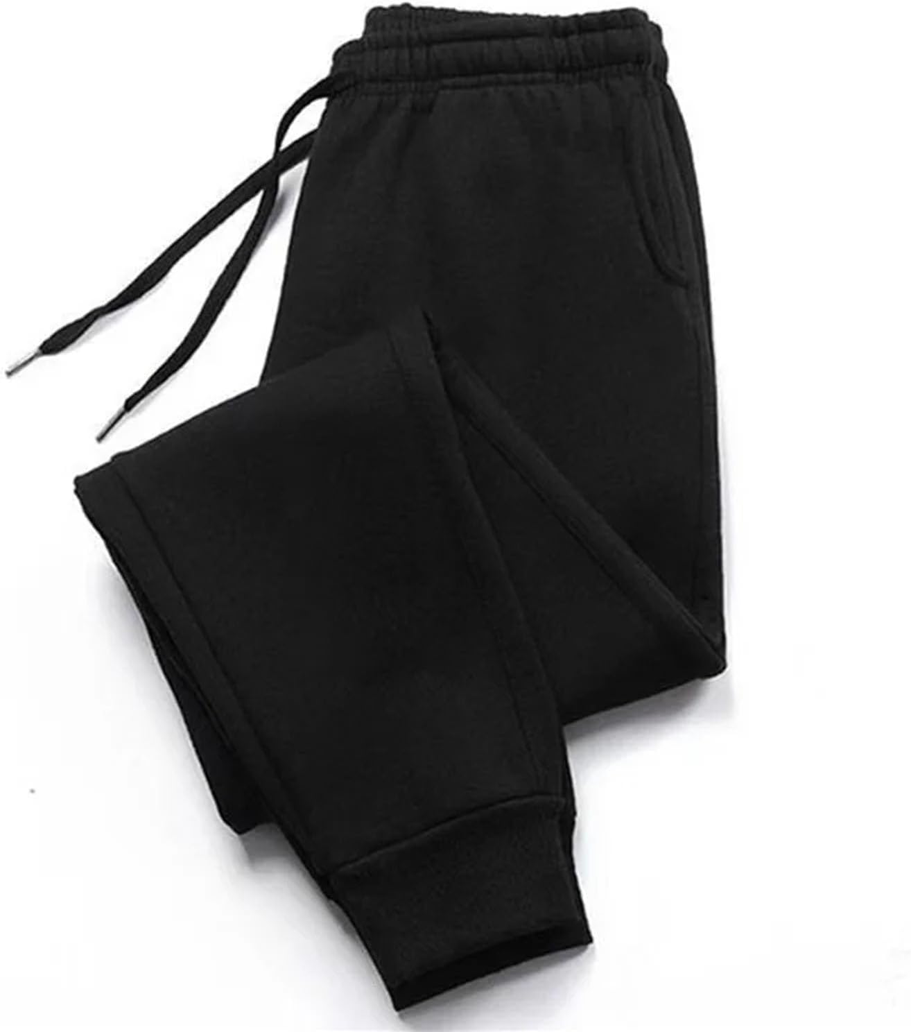 Men's Sweatpants Thick Wide Leg Straight Loose Track Pants with Thermal Velvet Lining for Daily Casual Wear