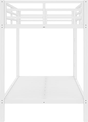 Miniatura 135 de Harper & Bright Designs Litera de metal completo sobre tamaño matrimonial para adultos, marco de cama de metal resistente con escalera y correas de